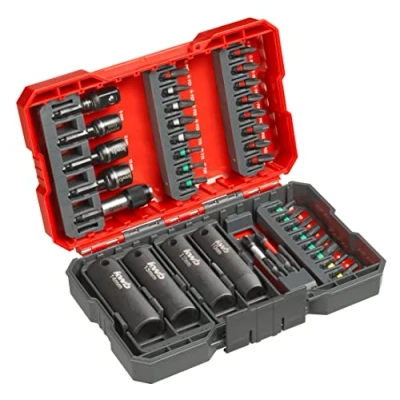 Image of KWB BIT Box for Impact /Impact Wrench, 35 Piece Set with Holder and Shock Resistant Socket ADAPTERS, E C 44626 SHAFTS