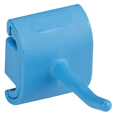 Image of Vikan 10123 Hygienic Wall Bracket, Single Hook Module, Blue,4.14 x 7.8 4.8 cm; 27.22 Grams