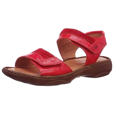 Image of Josef Seibel Debra 19 Womens Leather Sandals 7/41 Red Combi