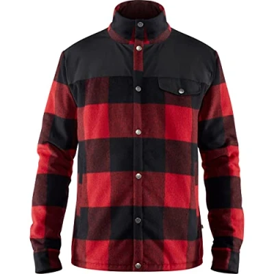 Image of Fjallraven Men&#039;s Canada Wool Padded Jacket M Sweatshirt, Red, S UK
