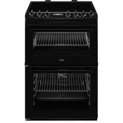 Image of AEG CIX6540ACB Freestanding Electric Cooker Double Oven with Induction Hob Black