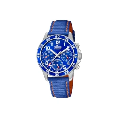 Image of LOTUS Watch Model 18581/6 from The Junior Collection, 36 mm case with Blue Orange Leather Strap for Cadets