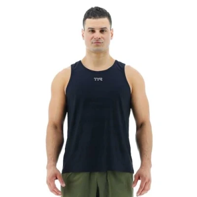 Image of TYR Men&#039;s Athletic Performance Workout Airtec Tank Top T Shirt, Black, Medium