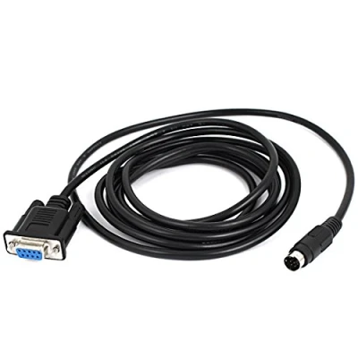 Image of sourcing map 1PC DB9 9 Pin Female to Mini Din 8 Male PLC Cable Cord 2.4M