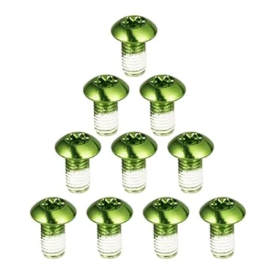 Image of Chooee Bike Disc Brake Rotor Bolts M5x10mm,12pcs Bicycle Rotors Screw for MTB/Mountain Green