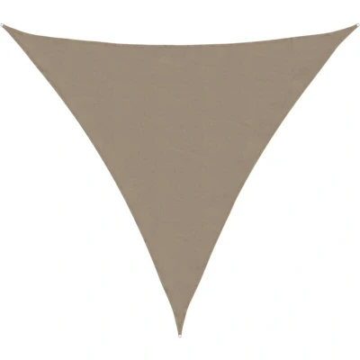 Image of vidaXL Sunshade Sail Oxford Fabric Triangular 3x3x3 m Taupe