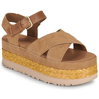 Image of UGG Aubrey Platform sandals, Women&#039;s, Size: 8, Chestnut shoes