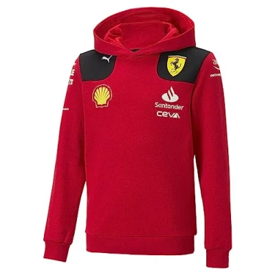 Image of PUMA Scuderia Ferrari Kids 2023 Team Hoodie Red Size: 4/5 Years