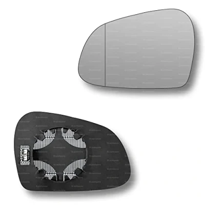 Image of Less4spares Replacement Wing Mirror Glass Left Compatible with Hyundai i10 2013 2019 CLIP ON Passnager Near Side N/S Heated Blind Spot