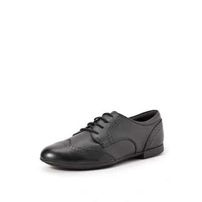 Image of Geox Girl&#039;s JR PLIE&#039; B School Uniform Shoe, Black, 6.5 UK (40 EU)