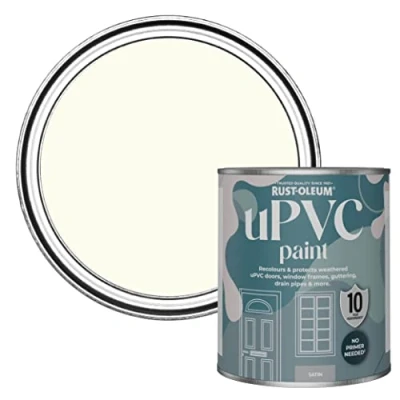 Image of Rust Oleum White uPVC Door and Window Paint In Satin Finish Antique 750ml