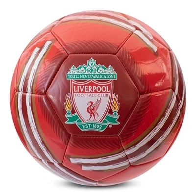 Image of Hy Pro Officially Licensed Liverpool F.C. Cyclone Football Size 5, Training, Match, Merchandise, Collectible For Kids and Adults, Red / White