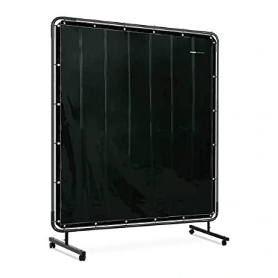 Image of Stamos Welding Group SWS05 Screen with Frame 174 x cm Curtain Vinyl (Vinyl Plastic 0.4 mm, UV Resistant, 4 Castors, Brakes)