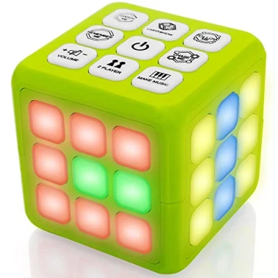 Image of Tevo Cube it Memory Game Flashing &amp; Brain 7 in 1 Handheld Games For Kids, Electronic Puzzle STEM Toys Boys Girls