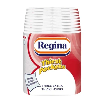 Image of Regina Thirst Pockets Mini 3 Ply Toilet Tissue Rolls 2 x 10 Packs 20 Pack