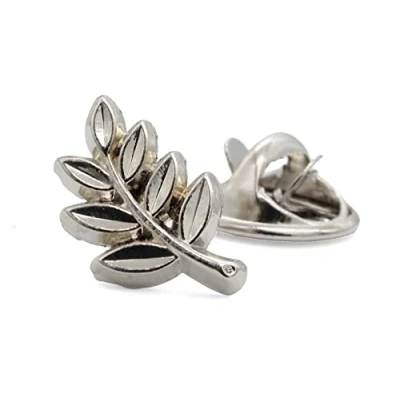 Image of Victoria Regalia Masonic Acacia Leaf Silver Lapel Pin