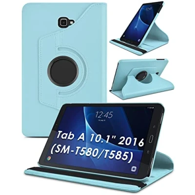Image of Samsung Galaxy Tab A 10.1 inch Tablet Case,Galaxy Cover,Galaxy T580 Shell Cover,Premium PU Leather 360 Degree Rotating Stand Case for A10.1 Cover