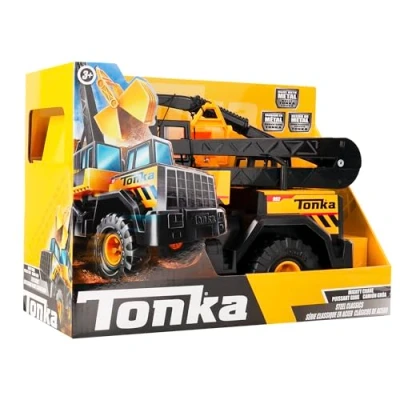 Image of Tonka Steel Classics Mighty Crane Kids Construction Toys for Boys and Girls, Vehicle Creative Play, Motor Skill Development Ages 3+ Basic Fun 06084