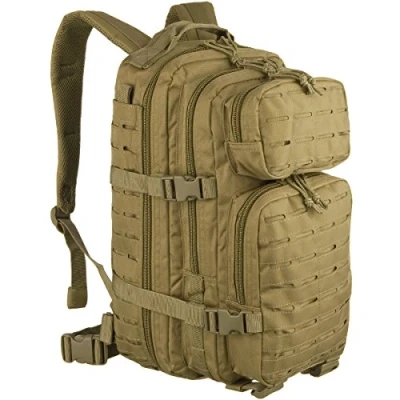 Image of Mil Tec US Assault 20L laser cut coyote coloured backpack.