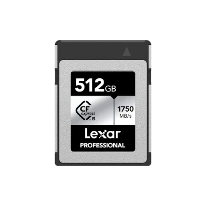Image of Lexar Professional CFexpress Type B 512 GB Silver Maximum Read 1750 MB/s Max Write 1,300 Supports Japanese Manufacturers, LCXEXSL512G RNENG