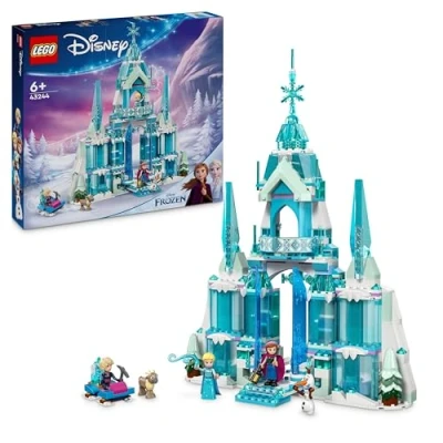 Image of LEGO ǀ Disney Frozen Elsa’s Ice Palace Building Toy Set for Kids with a Castle and Elsa Anna Mini Doll Figures, Fun Gift Idea Girls, Boys Film Fans Aged 6 Plus 43244