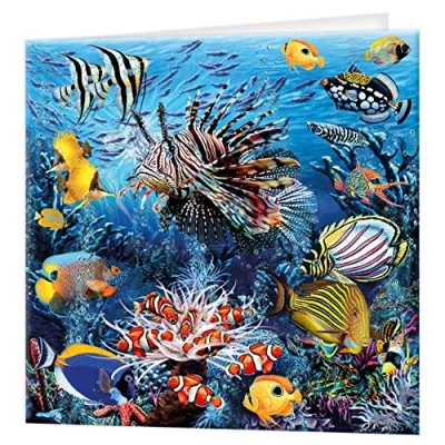 Image of 3D LiveLife Greeting Card Wonders of The Reef from Deluxebase. Lenticular Blank Cards with Envelopes. Ocean All Occasion featuring Artwork by Steven Michael Gardner.