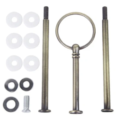 Image of 3 Tier Round Ring Cake Cupcake Plate Stand Display Holder Handle Fittings (Bronze)