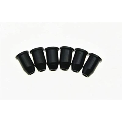 Image of 6pcs Black Guitar String Through Body Ferrule 1/4&quot;(6.35mm) Ferrules for Telecaster