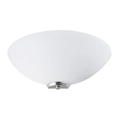 Image of Traditional Satin Nickel Trim Flush Wall Lamp Uplighter with Opal Swirl Glass Diffuser 1 x 60w E27 30cm Width by Happy Homewares
