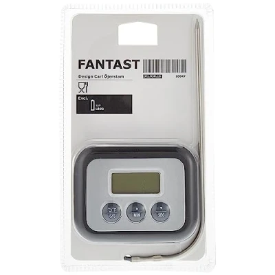 Image of Ikea 801.004.06 Fantast Meat Digital Thermometer/Timer, Black