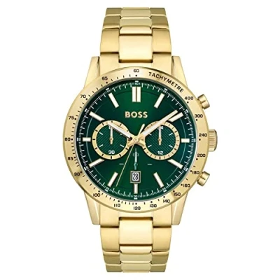 Image of BOSS Chronograph Quartz Watch for Men with Gold Colored Stainless Steel Bracelet 1513923