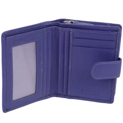 Image of Golunski Leather Ladies Compact Purse/Wallet RFID Protected Violet, 1 7004