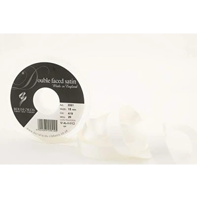 Image of Berisfords Ribbon bertie&#039;s bows Bridal White, 15 mm