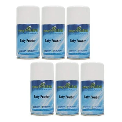 Image of easy HYGIENE 6 Automatic Air Freshener Dispenser Refills Baby Powder Aerosols Cans