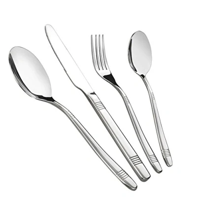 Image of Bblina 48 Piece Stainless Steel Cutlery Set, Dinner Service for 12