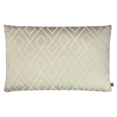 Image of Prestigious Textiles Pivot Geometric Jacquard Feather Filled Cushion Metallic One Size