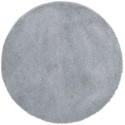 Image of vidaXL Shaggy Rug High Pile NAVARRA Light Grey 200x200 cm Polyester
