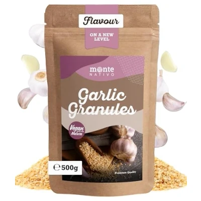 Image of Garlic Granules Monte Nativo (500 g) Dried in Premium Quality Pure Ideal for Cooking Powder