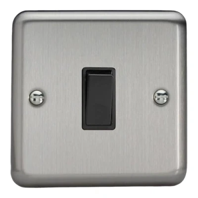 Image of Varilight XS1B Rocker Switches 1 Gang Black,86x86x25mm