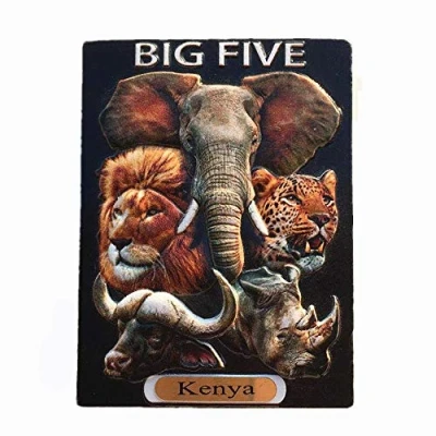 Image of Wild Animals Of Kenya Africa 3D Fridge Magnet Travel Souvenir Gift Home Kitchen Decoration Magnetic Sticker Refrigerator Collection