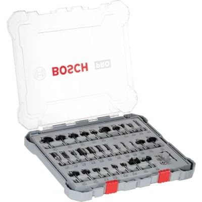 Image of Bosch Professional 30 pcs. Mixed Router Bit Set (for Wood, Ø 8 mm Shank, Accessory Router)