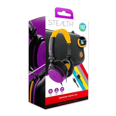 Image of STEALTH Premium Travel Kit Compatible with Nintendo Switch/Lite/OLED, Including Headest and Braided Charging Cable