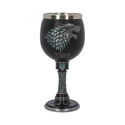 Image of Nemesis Now Winter is Coming Game of Thrones Goblet 13cm Black, Resin w/Stainless Steel Insert, 1 Count (Pack 1)