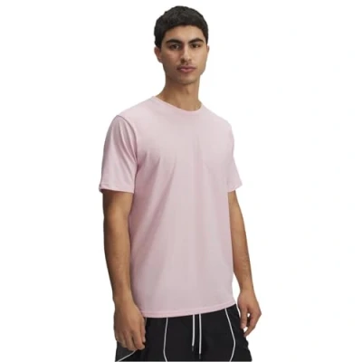 Image of Under Armour Mens UA Left Chest Logo Short Sleeve Prime Pink L
