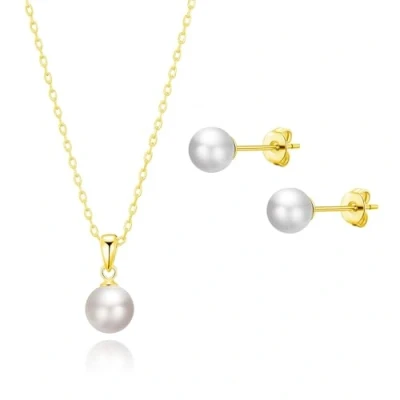 Image of Philip Jones Gold Plated Shell Pearl Set