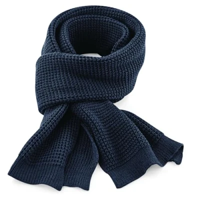 Image of Beechfield B424 Classic Waffle Knit Scarf French Navy