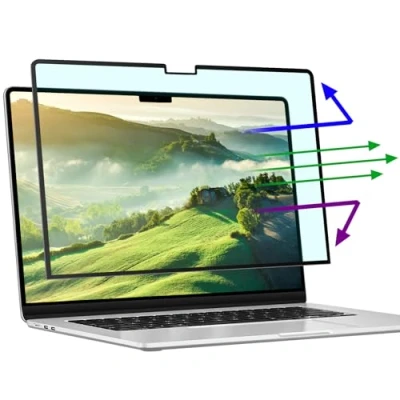 Image of 13 inch Anti Blue Light Screen Protector Compatible with MacBook Pro 13&quot; (2016 2022,M1,M2)/ Air (2018 2020,M1) Glare Protector, Bubble Free Eye Protection