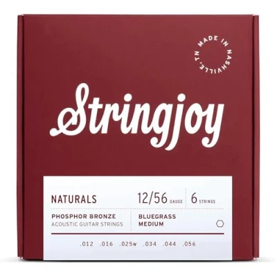 Image of Stringjoy NB1256 Naturals Bluegrass Gauge (12 56) Phosphor Bronze Acoustic Guitar Strings