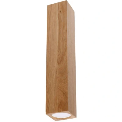 Image of Keke Oak Square Surface Mounted Downlight Wood, 17cm