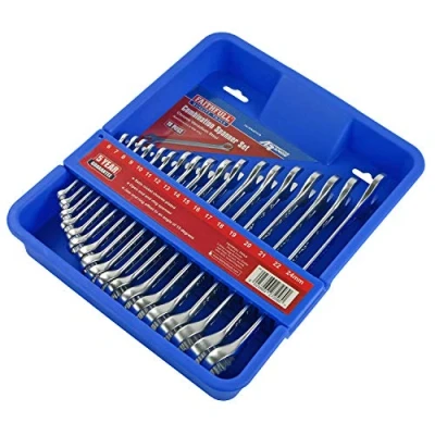 Image of Faithfull SPASETC18 Combination Spanner CV Set 6 25mm (18 Pieces)